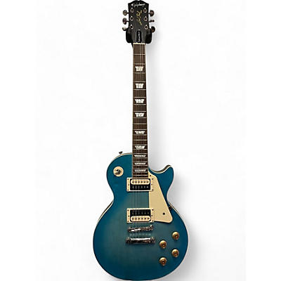 Used Epiphone Les Paul Traditional Pro IV Worn Pacific Blue Solid Body Electric Guitar