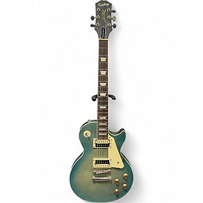 Used Epiphone Les Paul Traditional Pro IV Worn Pacific Blue Solid Body Electric Guitar