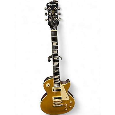 Used Epiphone Les Paul Traditional Pro Metallic Gold Solid Body Electric Guitar