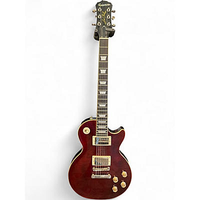 Used Epiphone Les Paul Tribute Plus Black Cherry Solid Body Electric Guitar