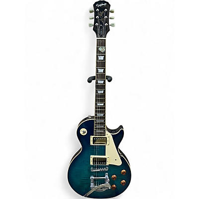 Used Epiphone Les Paul w/Bigby Ocean Blue Solid Body Electric Guitar