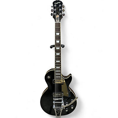 Used Epiphone Les Paul w/Bigsby Black Solid Body Electric Guitar