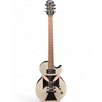 Used Epiphone Les paul Iron Cross  Silver Sparkle Solid Body Electric Guitar