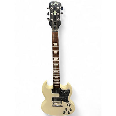 Used Epiphone Limited Edition Custom Shop SG White Solid Body Electric Guitar