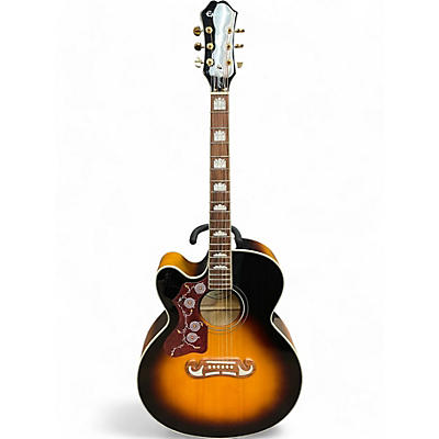 Epiphone Used Epiphone Limited Edition EJ-200SCE Vintage Sunburst Acoustic Electric Guitar