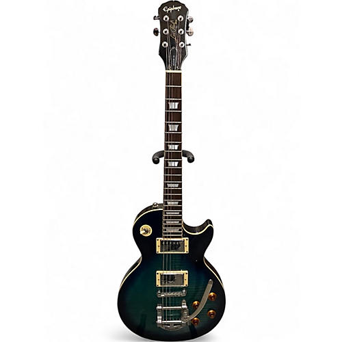 Used Epiphone Limited Edition Les Paul Standard Plus Top Bigsby Blue Burst Solid Body Electric Guitar Blue Burst