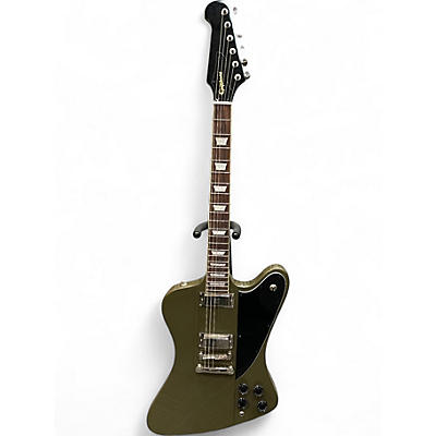 Used Epiphone Limited Run Firebird Drab Green Solid Body Electric Guitar