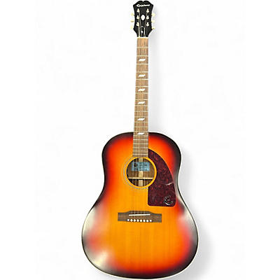 Used Epiphone MASTERBILT TEXAN Faded Cherry Acoustic Electric Guitar