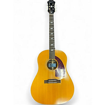 Used Epiphone MASTERBUILT TEXAN Natural Acoustic Electric Guitar