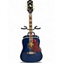 Used Epiphone MIRANDA LAMBERT BLUEBIRE BLUE BONNET Acoustic Electric Guitar BLUE BONNET