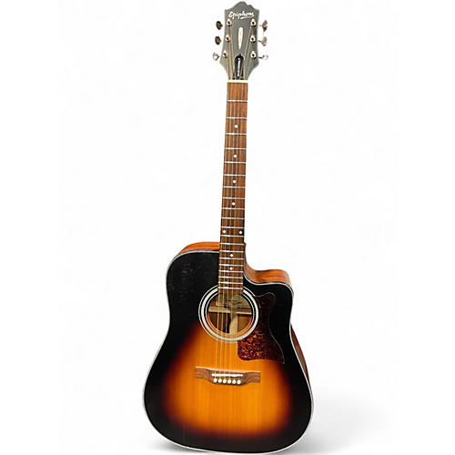 Used Epiphone Masterbuilt DR-400MCE Tobacco Acoustic Electric Guitar Tobacco