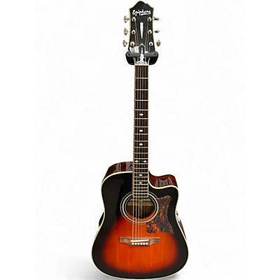 Used Epiphone Masterbuilt DR-500MCE 2 Color Sunburst Acoustic Electric Guitar