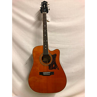 Epiphone Used Epiphone Masterbuilt DR-500MCE Antique Natural Acoustic Electric Guitar