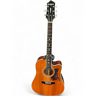 Used Epiphone Masterbuilt DR-500MCE Natural Acoustic Electric Guitar