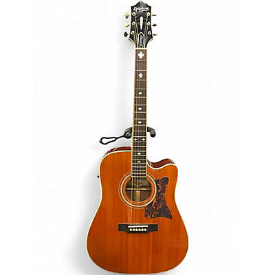 Used Epiphone Masterbuilt DR-500MCE Natural Acoustic Electric Guitar
