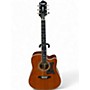 Used Epiphone Masterbuilt DR-500MCE Natural Acoustic Electric Guitar Natural