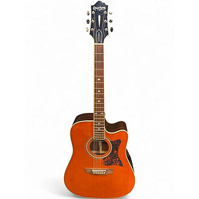 Used Epiphone Masterbuilt DR-500MCE Natural Varnish Acoustic Electric Guitar