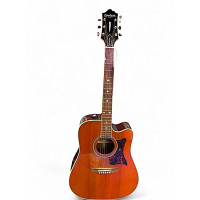 Used Epiphone Masterbuilt DR-500MCE Vintage Natural Acoustic Electric Guitar