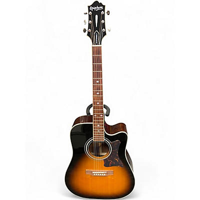 Used Epiphone Masterbuilt DR-500MCE  Vintage Sunburst Acoustic Electric Guitar