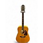 Used Epiphone Masterbuilt DR500-PNS Natural Acoustic Guitar Natural