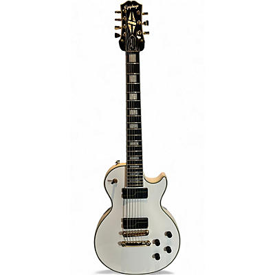 Epiphone Used Epiphone Matt Heafy Les Paul Custom 7 Alpine White Solid Body Electric Guitar