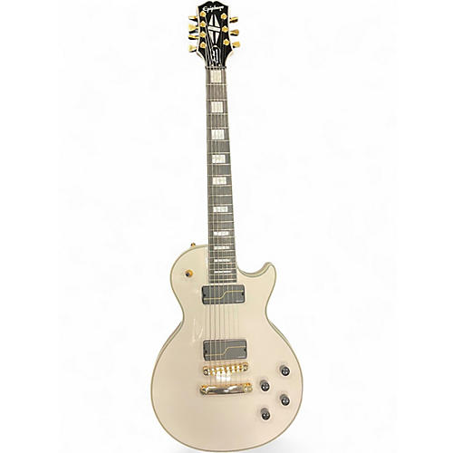 Used Epiphone Matt Heafy Les Paul Custom 7 Alpine White Solid Body Electric Guitar Alpine White