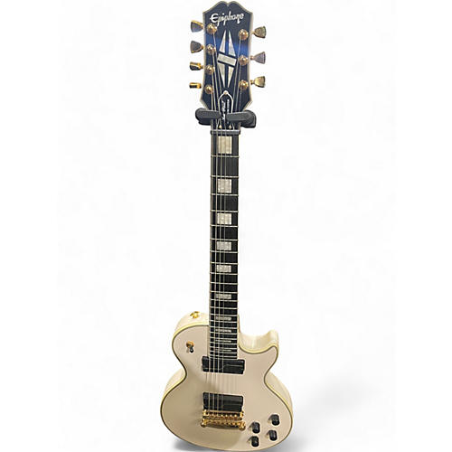 Epiphone Used Epiphone Matt Heafy Les Paul Custom 7 BONE WHITE Solid Body Electric Guitar BONE WHITE