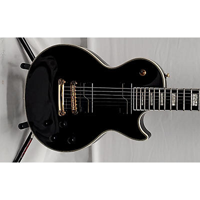 Epiphone Used Epiphone Matt Heafy Les Paul Custom 7 Black And Gold Solid Body Electric Guitar