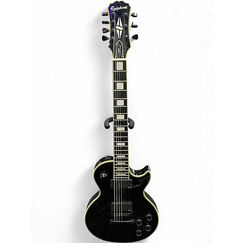 Used Epiphone Matt Heafy Les Paul Custom 7 Black Solid Body Electric Guitar Black