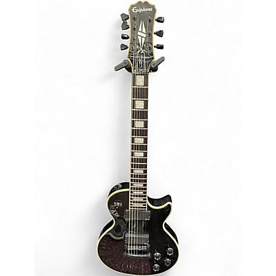 Used Epiphone Matt Heafy Les Paul Custom 7 Black Solid Body Electric Guitar