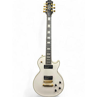 Used Epiphone Matt Heafy Les Paul Custom 7 Bone White Solid Body Electric Guitar