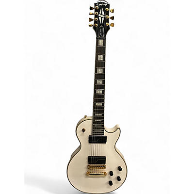 Used Epiphone Matt Heafy Les Paul Custom 7 Bone White Solid Body Electric Guitar
