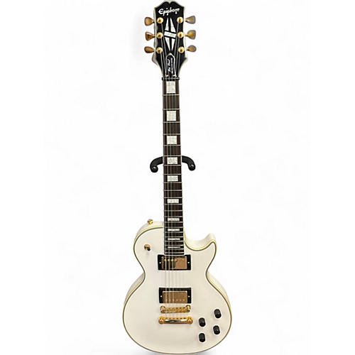 Used Epiphone Matt Heafy Les Paul Custom White Solid Body Electric Guitar White