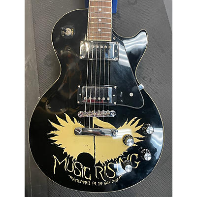 Epiphone Used Epiphone Music Rising Limited Editon Les Paul Black Solid Body Electric Guitar