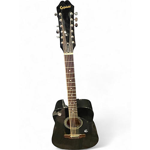Used Epiphone PR100-12 BLACK 12 String Acoustic Guitar BLACK