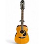 Used Epiphone PR350-12 Natural 12 String Acoustic Guitar Natural