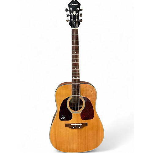 Used Epiphone PR350S Left Handed Natural Acoustic Guitar Natural