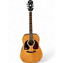 Used Epiphone PR350S Left Handed Natural Acoustic Guitar Natural