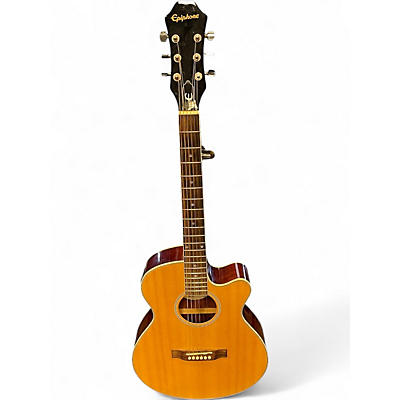 Used Epiphone PR4E Natural Acoustic Electric Guitar