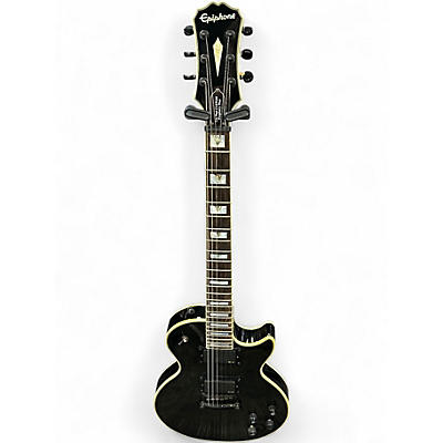 Used Epiphone Prophecy Les Paul Custom Plus Black Quilt Solid Body Electric Guitar