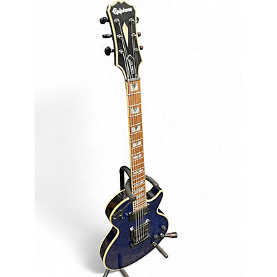Used Epiphone Prophecy Les Paul Custom Plus Sinister Blue Solid Body Electric Guitar