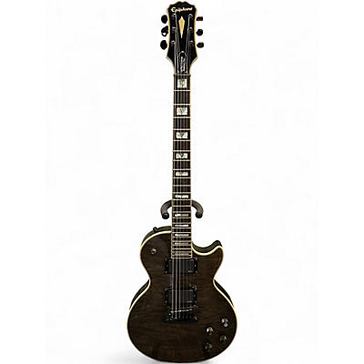 Used Epiphone Prophecy Les Paul Custom Plus Trans Black Solid Body Electric Guitar