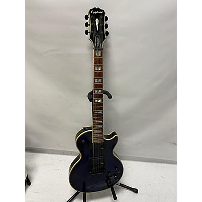 Epiphone Used Epiphone Prophecy Les Paul Custom Plus Transparent Blue Solid Body Electric Guitar