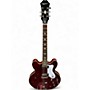 Used Epiphone RIVIERA E360 TD Burgundy Hollow Body Electric Guitar Burgundy