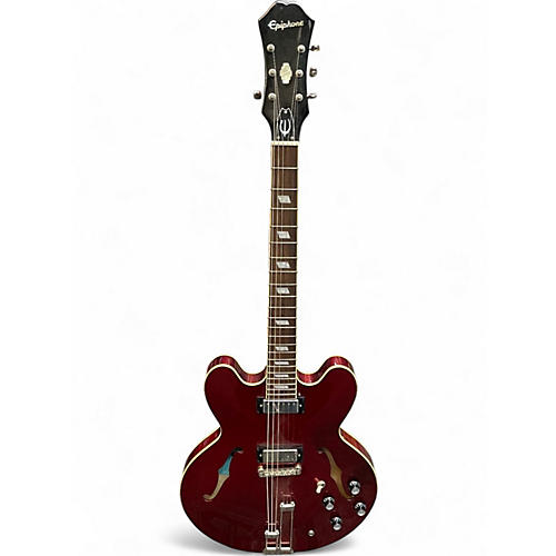 Used Epiphone RIVIERA Red Hollow Body Electric Guitar Red