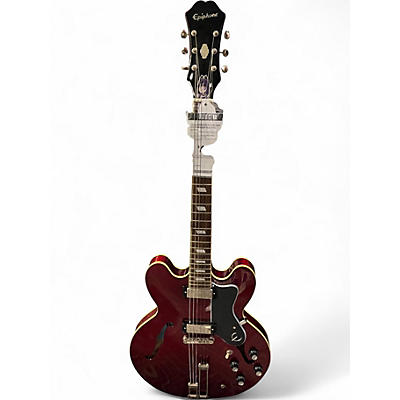 Used Epiphone RIVIERA Red Hollow Body Electric Guitar