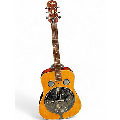 Used Epiphone Resonator Natural Acoustic Guitar