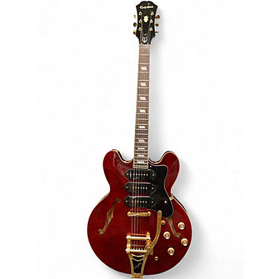 Used Epiphone Rivera P90 Wine Red Hollow Body Electric Guitar