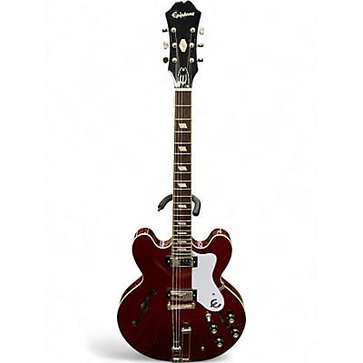 Used Epiphone Riviera Custom Burgundy Hollow Body Electric Guitar