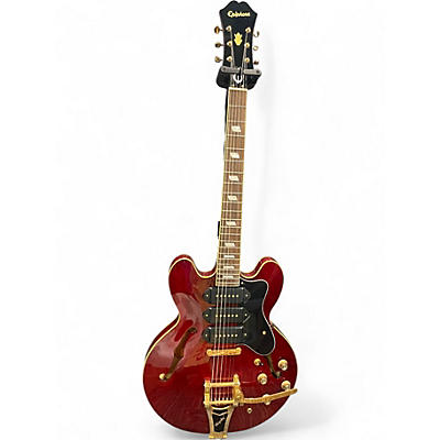 Used Epiphone Riviera Custom P93 Heritage Cherry Hollow Body Electric Guitar